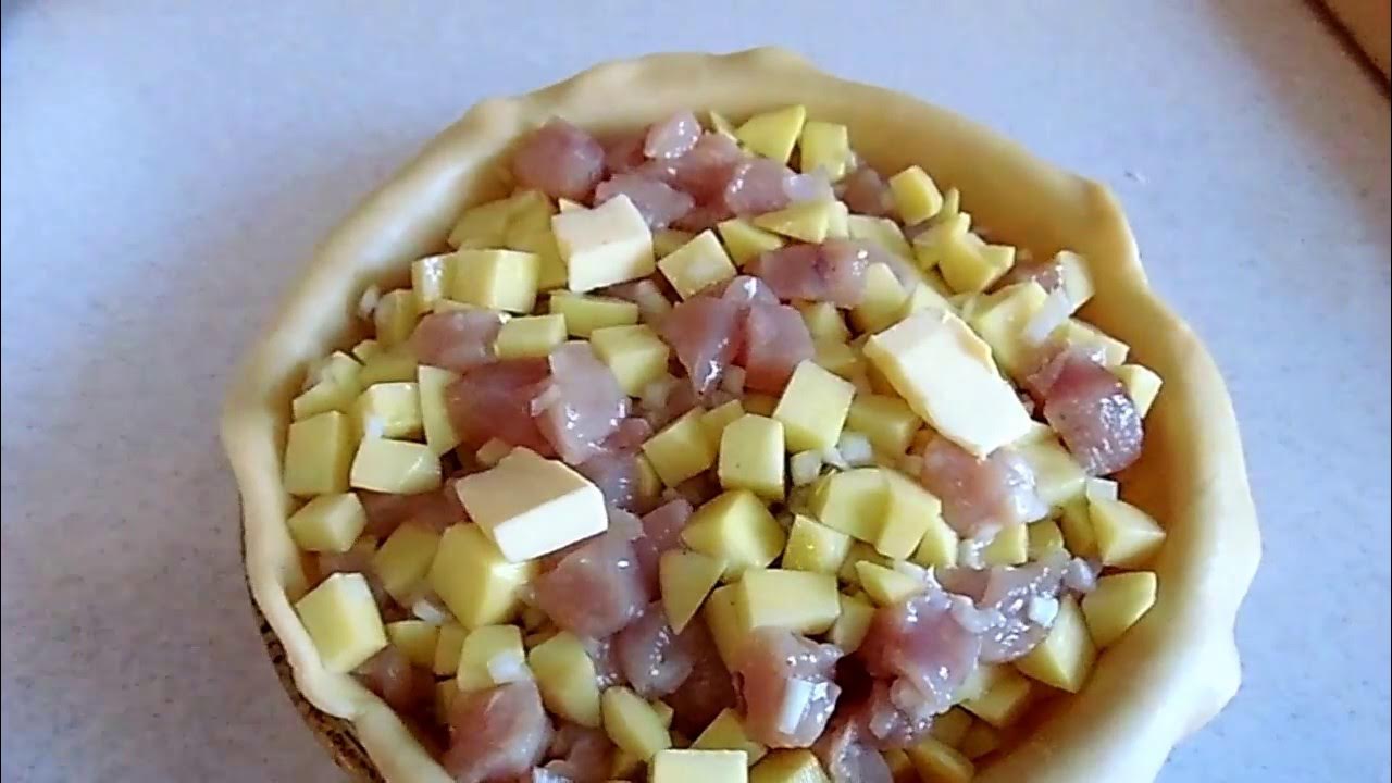 Как сделать курник с картошкой и курицей - YouTube