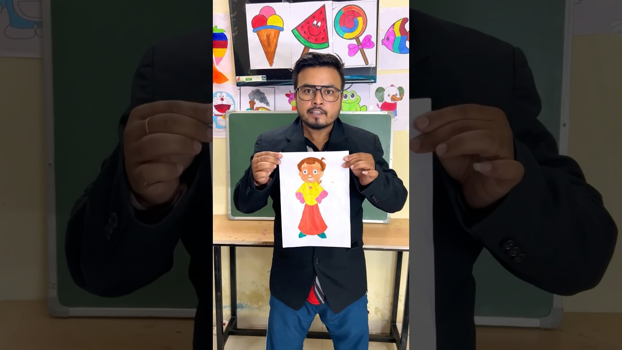 Yeh Bheem banao 🌈😊#shorts #youtubeshorts #foryou #drawing #trending #comedy #funny #shortsfeed