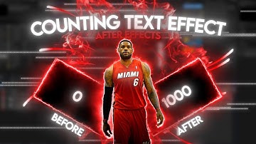 COUNTING TEXT EFFECT in After Effects: Tutorial