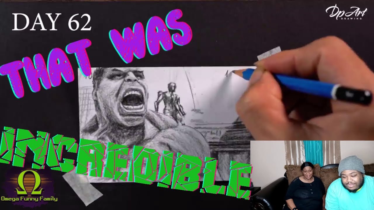 ⁣HULK - 'I'm Always Angry' Flipbook - DP ART DRAWING REACTION! - Omega Funny Family