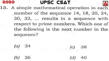 Sequences & Series | A Simple Mathematical Operation In Each Number Of The Sequence | UPSC PRELIMS