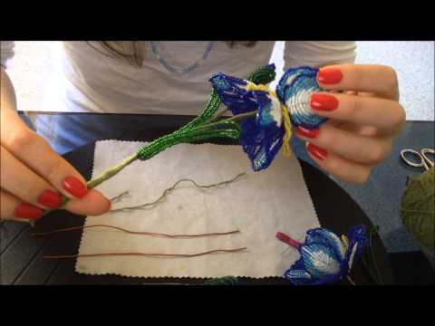 ИРИСЫ из БИСЕРА. Часть 3/3. TUTORIAL: Beaded IRIS. БИСЕРОПЛЕТЕНИЕ для НАЧИНАЮЩИХ