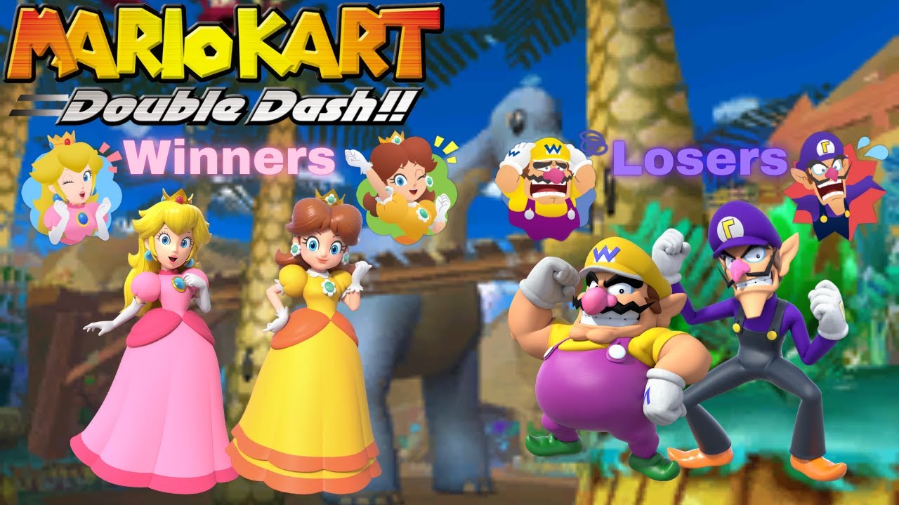 Mario Kart: Double Dash!! - Wario & Waluigi loses to Peach & Daisy in Dino Dino Jungle