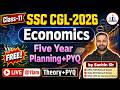 Class-11 Five Year Planning+PYQs (पंचवर्षीय योजनाएँ+प्रश्न) | Economics for SSC &amp; Railway 2026 | RBE