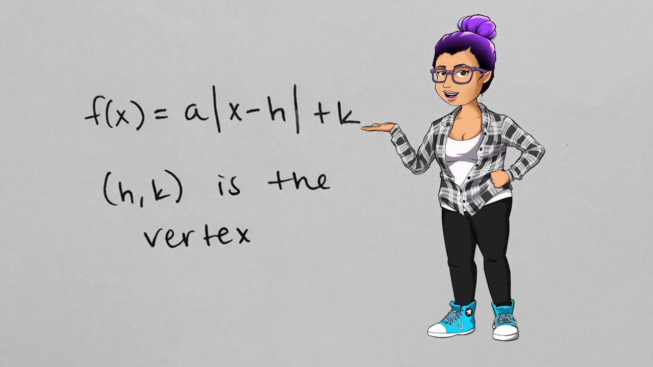 Vertex Form for an Absolute Value Function YouTube