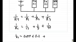 Electrical Resistance Calculation 4   Three Resistors in Parallel