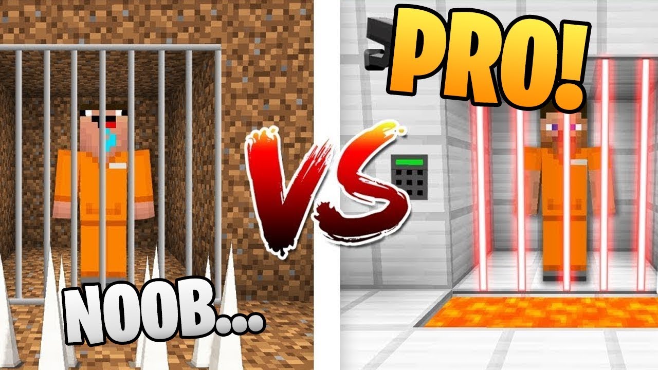 Minecraft NOOB vs. PRO PRISON ESCAPE in Minecraft - YouTube