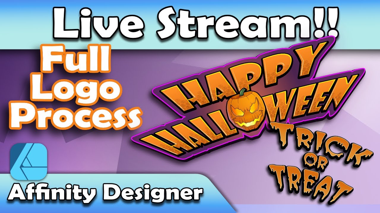 Happy Halloween Logo Vector Art Process in Affinity Designer 10-30-24 ...