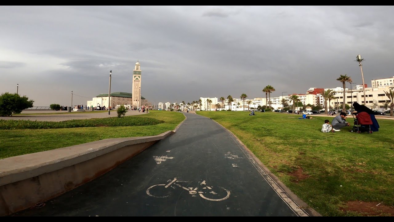 جولة قرب مسجد الحسن الثاني | أجمل المعالم السياحية في الدار البيضاء 🇲🇦