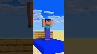 Help Herobrine to Perfect Landing: Parkour Jump Challenge  #funnyshorts