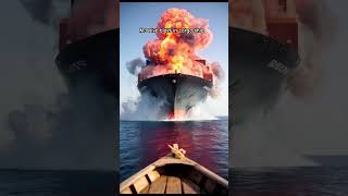 Massive blast in cargo ship #usa #history #europeancountry #youtubeshorts