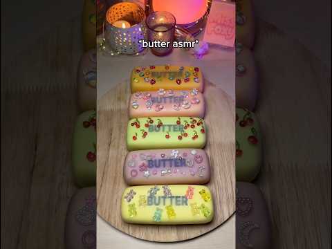 Butter sticks covered in charms ASMR🧈𐙚 ‧₊˚ ⋅ #asmr #slime #asmrforsleep #butter