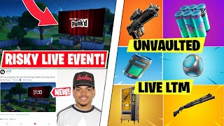 NEW Risky Reels LIVE EVENT RIGHT NOW! *Fortnite x Punk'd LTM* VENDING MACHINES, Unvaulted Weapons!