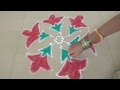 Easy flower rangoli