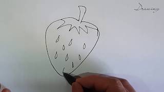 كيفية رسم الفراولة خطوة بخطوة