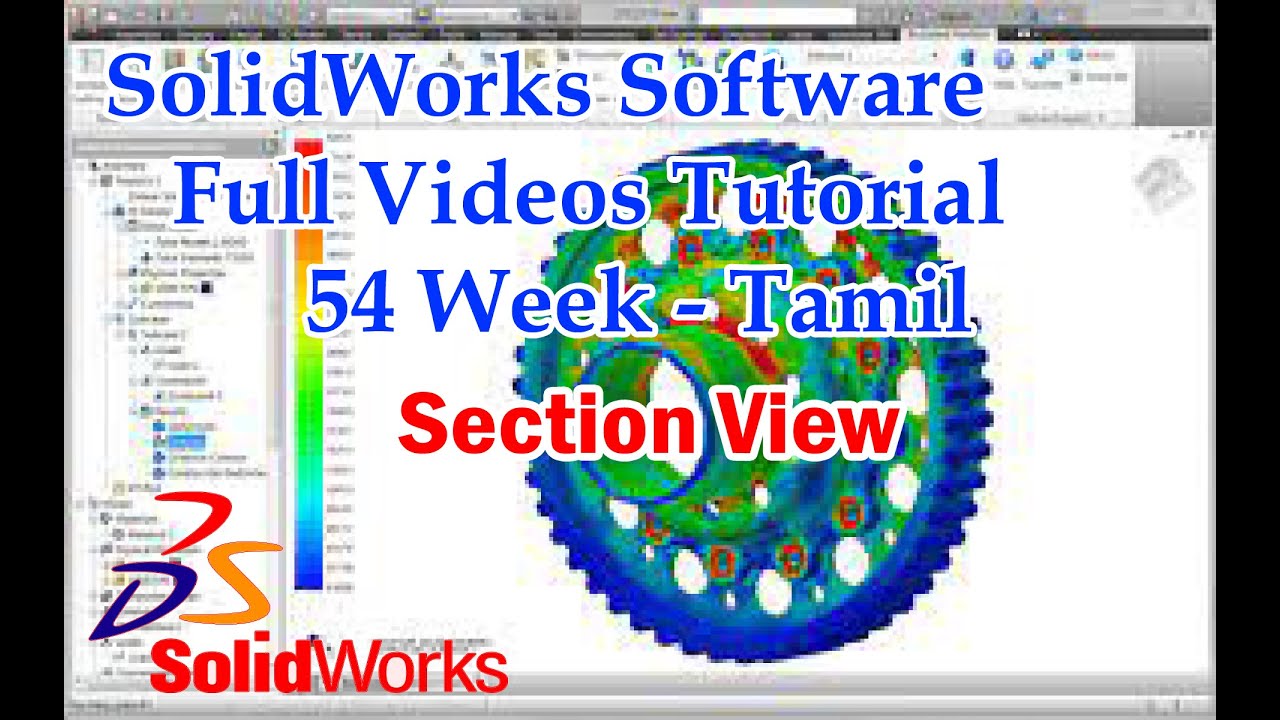 Solidworks Section View Drawing - Tamil - YouTube