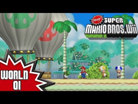 Beschuldigingen vrijgesteld reinigen Newer Super Mario Bros. Wii - World 1 (1/2) - YouTube