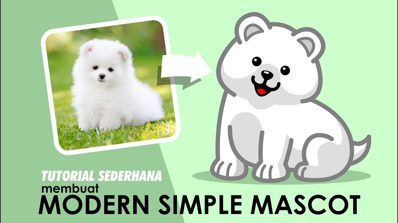 TUTORIAL SEDERHANA cara membuat desain LOGO/MASCOT yang simpel dan modern