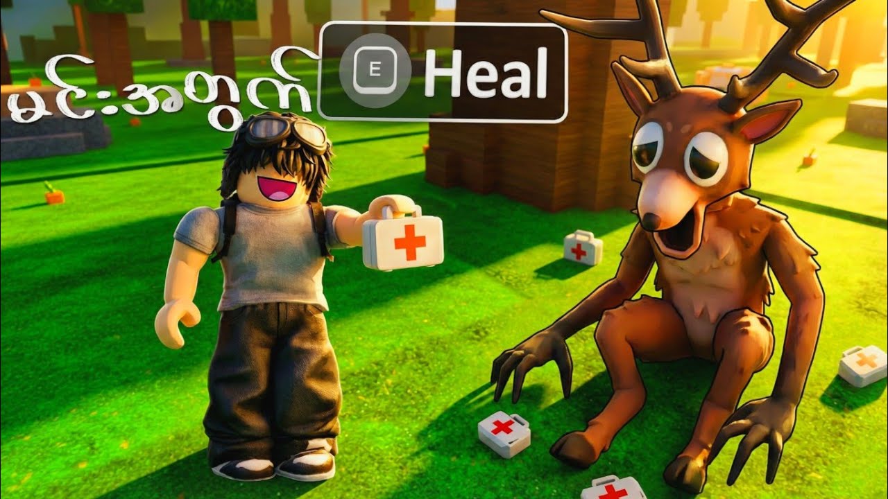 ကျွန်တော် Deer ကိုဆေးကုပေးခဲ့တယ် | Saved Deer in 99 Nights in the Forest - Roblox 