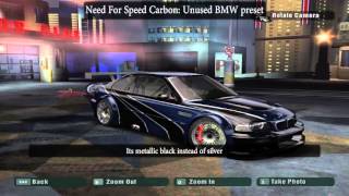 Need For Speed Carbon: Unused BMW Preset