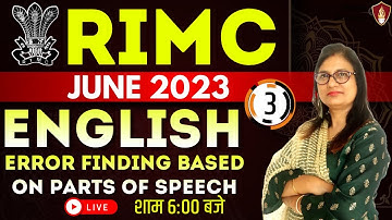 RIMC English Error Finding | RIMC Online Coaching | RIMC Online Class | RIMC June 2023 | Lucknow