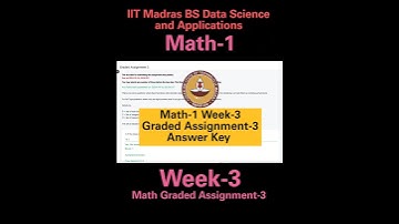 IITM Math-1 Week-3 Graded Assignment-3 | math graded assignment-3 | only for cross check