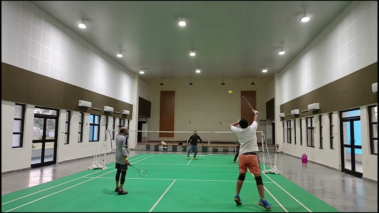 Men's Doubles Badminton Match: Engineers, Doctor and Teacher! 