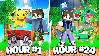 I spent 24 Hours in SKYBLOCK Pokemon! (Minecraft Cobblemon)