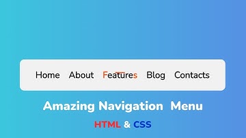 Как создать горизонтальное меню с hover effect HTML and CSS || Navigation menu HTML & CSS only