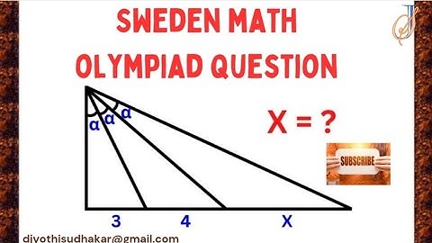 Sweden math olympaid question #geometry #olympiadquestion #olympiad  #sweden