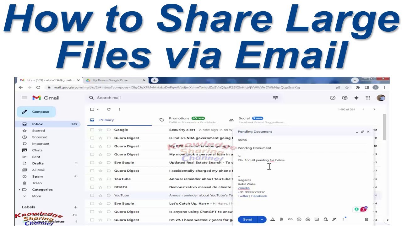 How To Share Large Files Via Email