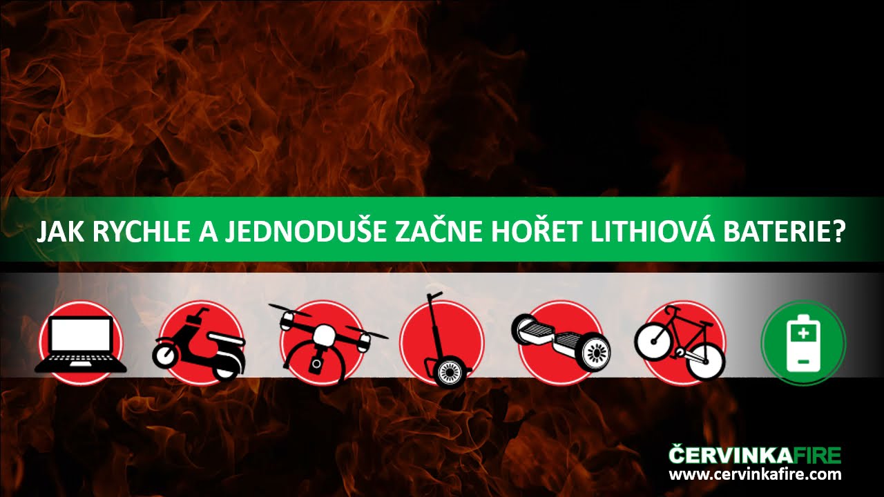 Hašení lithiových baterií - Červinka Czech Republic