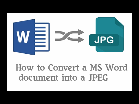 How To Convert Word To Jpeg Youtube