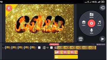 Kinemaster fire GOLD text editing tutorial
