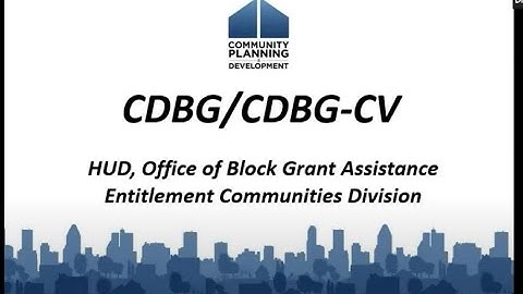 2022 CARES Act Conference: Basically CDBG-CV, Day 1, Session A: Welcome and Overview