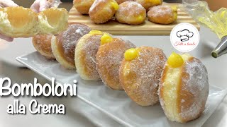 BOMBOLONI ALLA CREMA SOFFICISSIMI leggeri e vuoti dentro 🍋