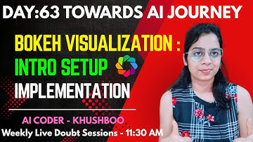 Day 63: Python BOKEH Introduction, Installation & Implementation - Step By Step |Complete AI Journey