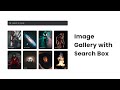 Responsive image gallery with search box in html css  javascript