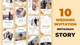 Wedding Invitation Instagram Stories After Effects Templates