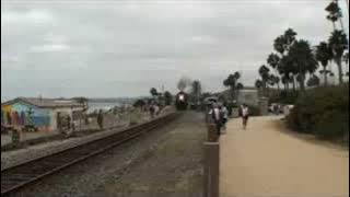 Sante Fe Steam Engine 3751 Passing through San Clemente
