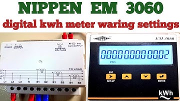 Nippen EM 3060 Digital KWH Meter: Hindi Settings Tutorial