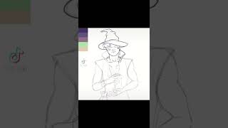 Color Palette Challenge using only the five colors given, the witchy result