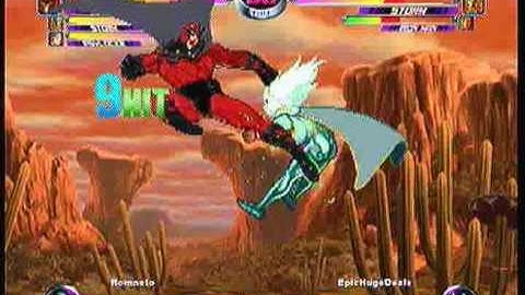 MvC2 Online (360): Brett (MSP) vs Epic Huge Deals (IM/Storm/Psy) 1 .:11.24.09:.