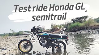 Tes Ride Honda Gl Semitrail Di Sungai - Mantap Serasa Naik Trail Sungguhan