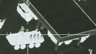 AC130 Gunship Engages and Destroys Enemy Miltaary Depots