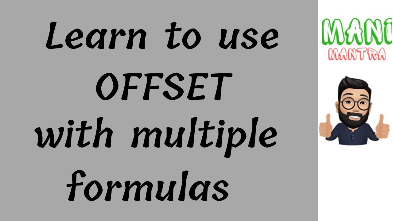 Dynamic Calculations with OFFSET formula in Hindi Excel Offset