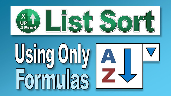 Excel Formula to Sort a List by Rank