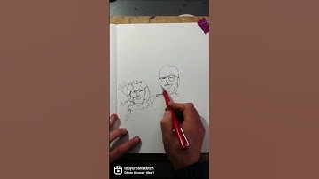 Continuous Line Portrait, Sketching People Quickly and Simply!