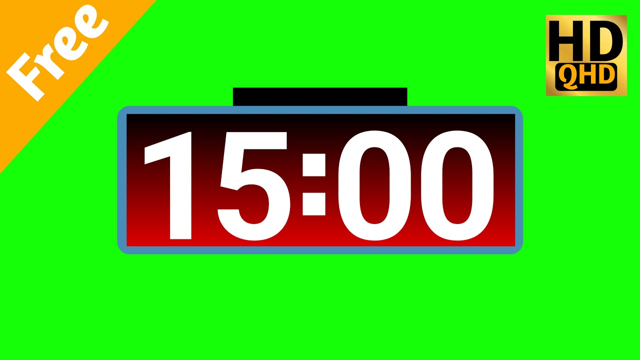 15 Minute Countdown Green Screen ।। No Copyright #habibur_rahman - YouTube