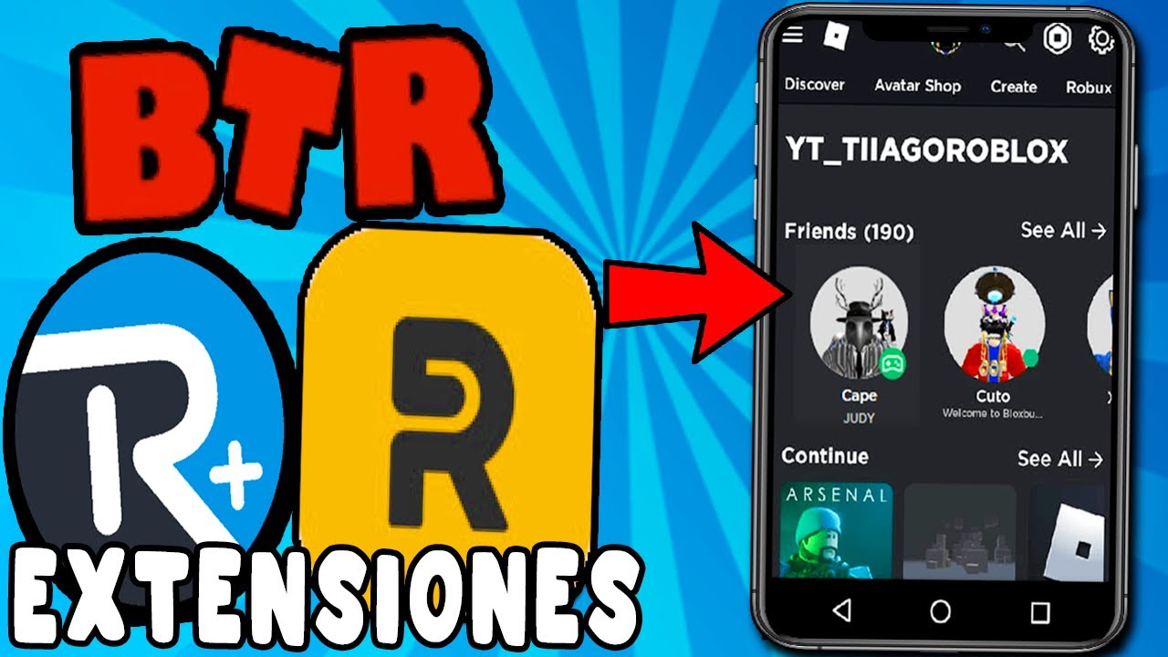 COMO TENER EXTENSIONES DE ROBLOX EN CELULAR! *ANDROID* (BTRoblox Y